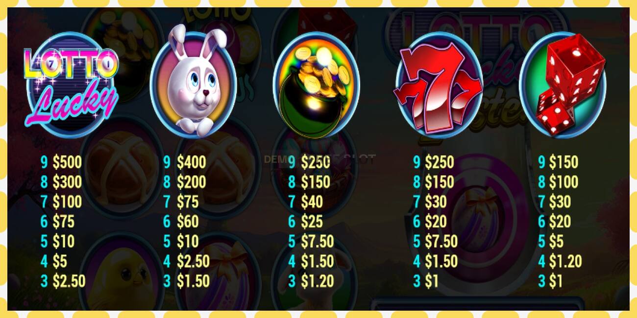 Demo lizdas Lotto Lucky Easter nemokamai ir be registracijos, paveikslėlį - 1