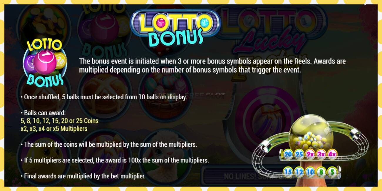 Demo lizdas Lotto Lucky Easter nemokamai ir be registracijos, paveikslėlį - 1