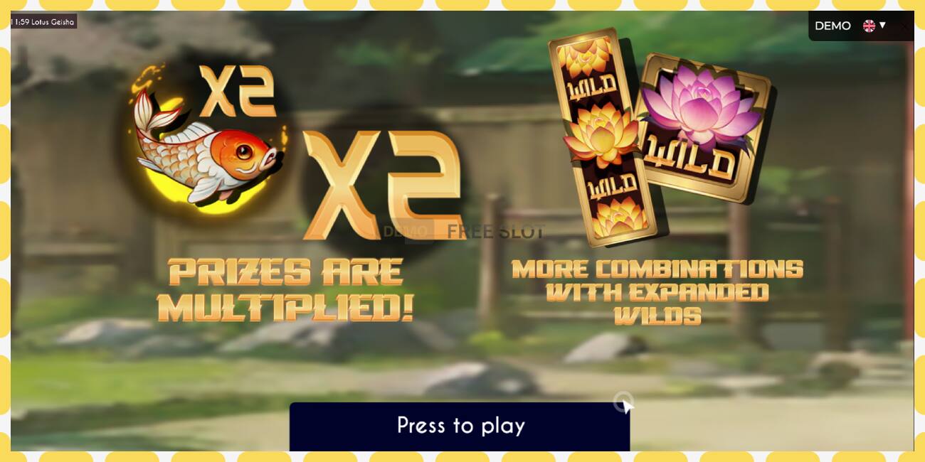 Demo slots Lotus Geisha bezmaksas un bez reģistrācijas, attēlu - 1