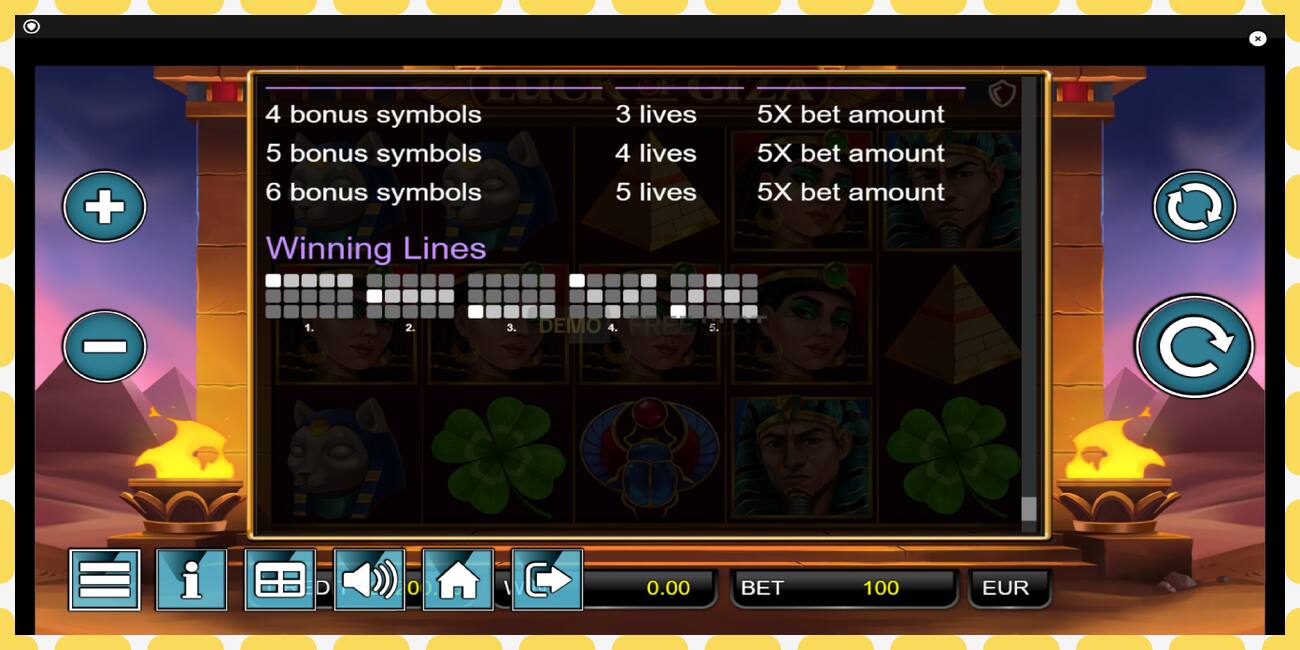 Slot dimostrativo Luck of Giza gratuito e senza registrazione, immagine - 1