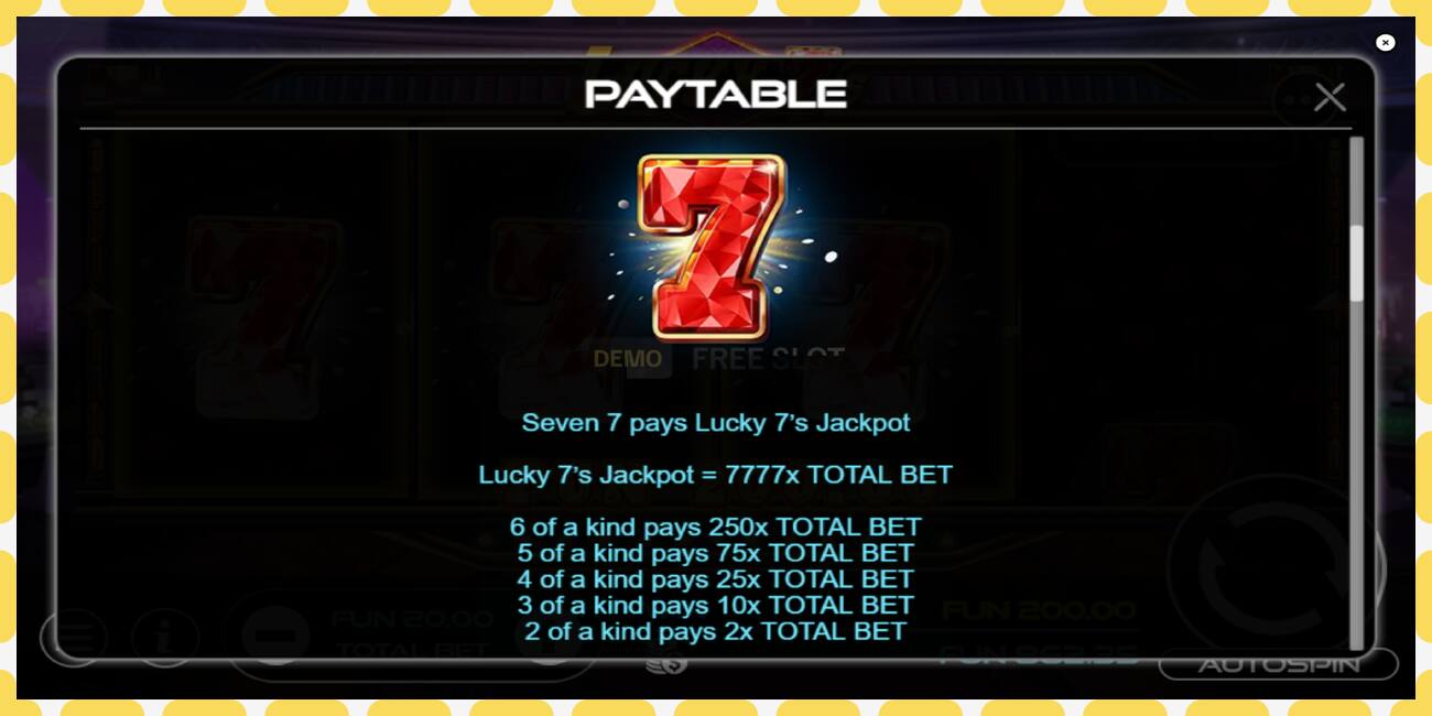 Demo slot Lucky 7s free and without registration, picture - 1