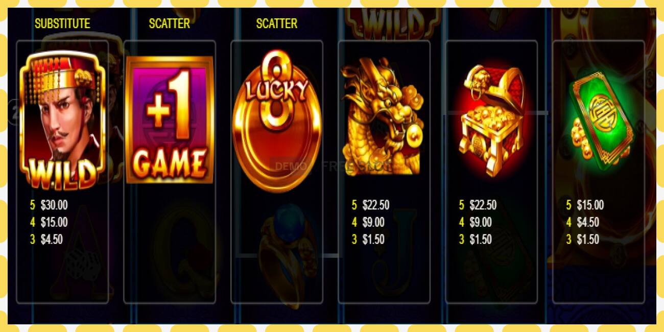 Demo slot Lucky 8 Emperor free and without registration, picture - 1