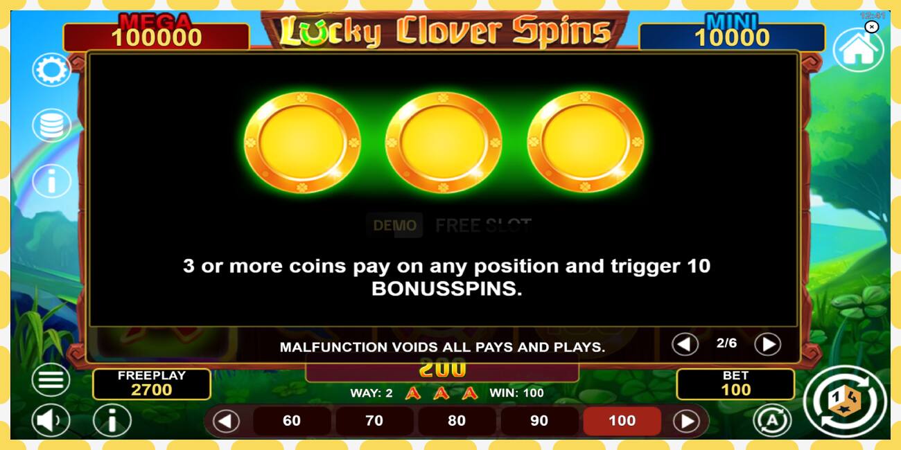 Demo yuvası Lucky Clover Spins ücretsiz ve kayıt olmadan, resim - 1