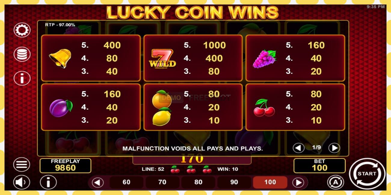 Demo slot Lucky Coin Wins free and without registration, picture - 1