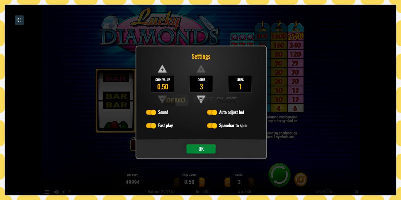 Demo slot Lucky Diamonds free and without registration, picture - 1