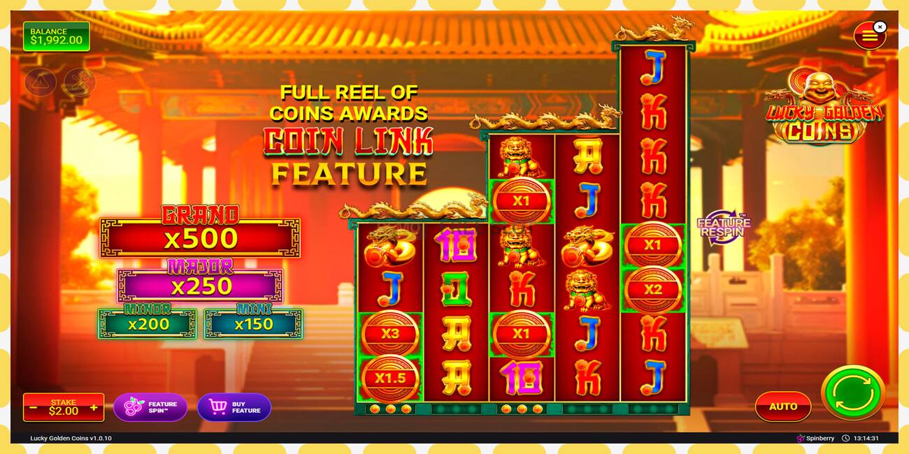 Demo slots Lucky Golden Coins bezmaksas un bez reģistrācijas, attēlu - 1