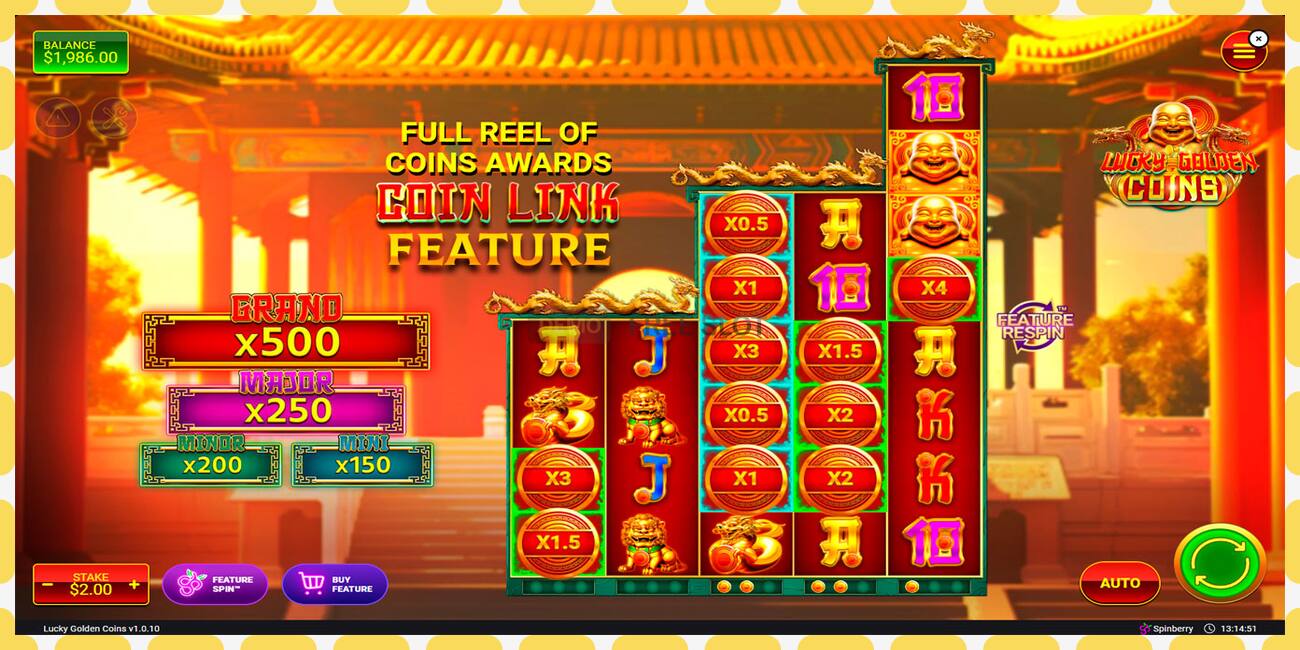 Demo slots Lucky Golden Coins bezmaksas un bez reģistrācijas, attēlu - 1