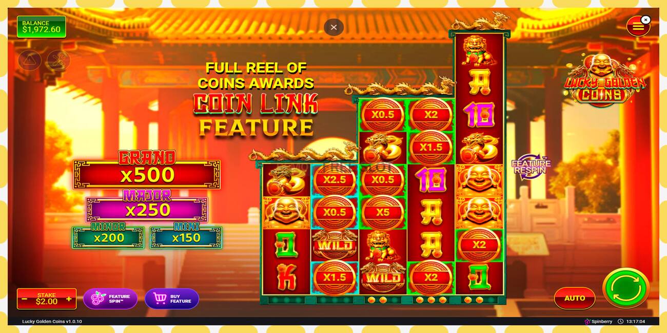 Demo slots Lucky Golden Coins bezmaksas un bez reģistrācijas, attēlu - 1