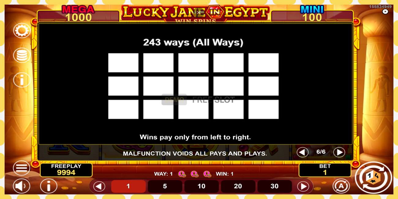 Demo slot Lucky Jane in Egypt Win Spins free and without registration, picture - 1