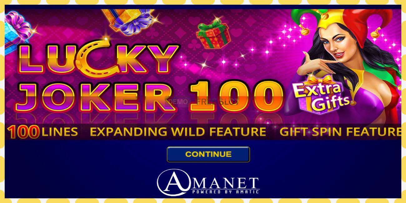 Slot demo Lucky Joker 100 Extra Gifts gratuit și fără înregistrare, imagine - 1