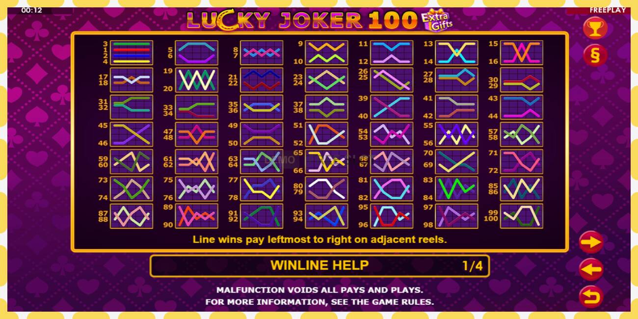 Slot demo Lucky Joker 100 Extra Gifts gratuit și fără înregistrare, imagine - 1