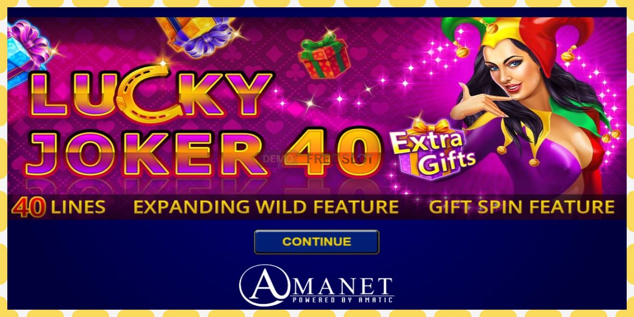 डेमो स्लट Lucky Joker 40 Extra Gifts नि: शुल्क र दर्ता बिना, चित्र - १