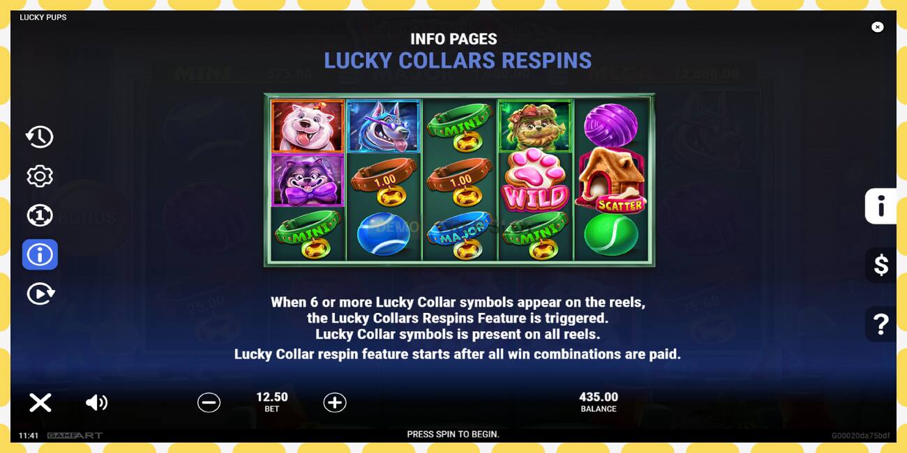 Slot de demonstração Lucky Pups grátis e sem registro, foto - 1