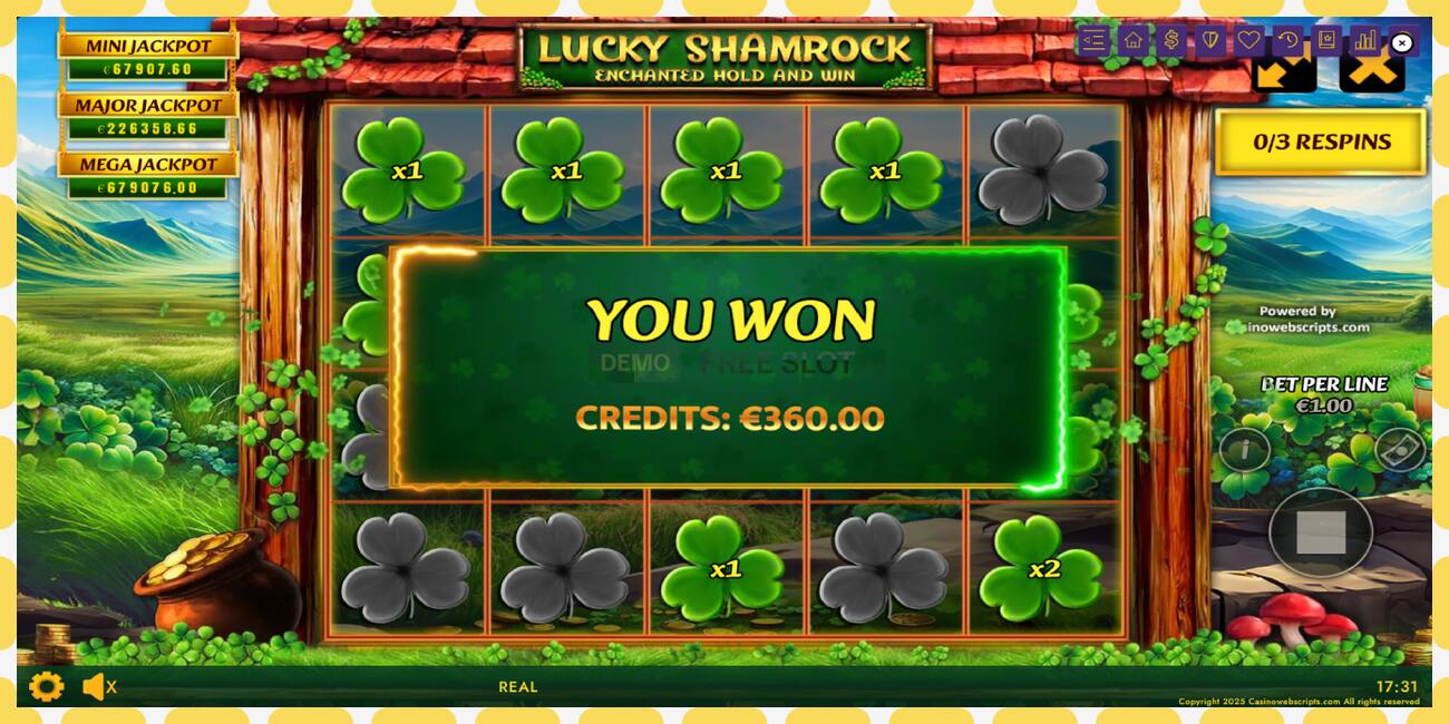 ဒီမိုအထိုင် Lucky Shamrock - Enchanted Hold and Win အခမဲ့နှင့်မှတ်ပုံတင်ခြင်းမရှိဘဲ, ပုံ - ၁