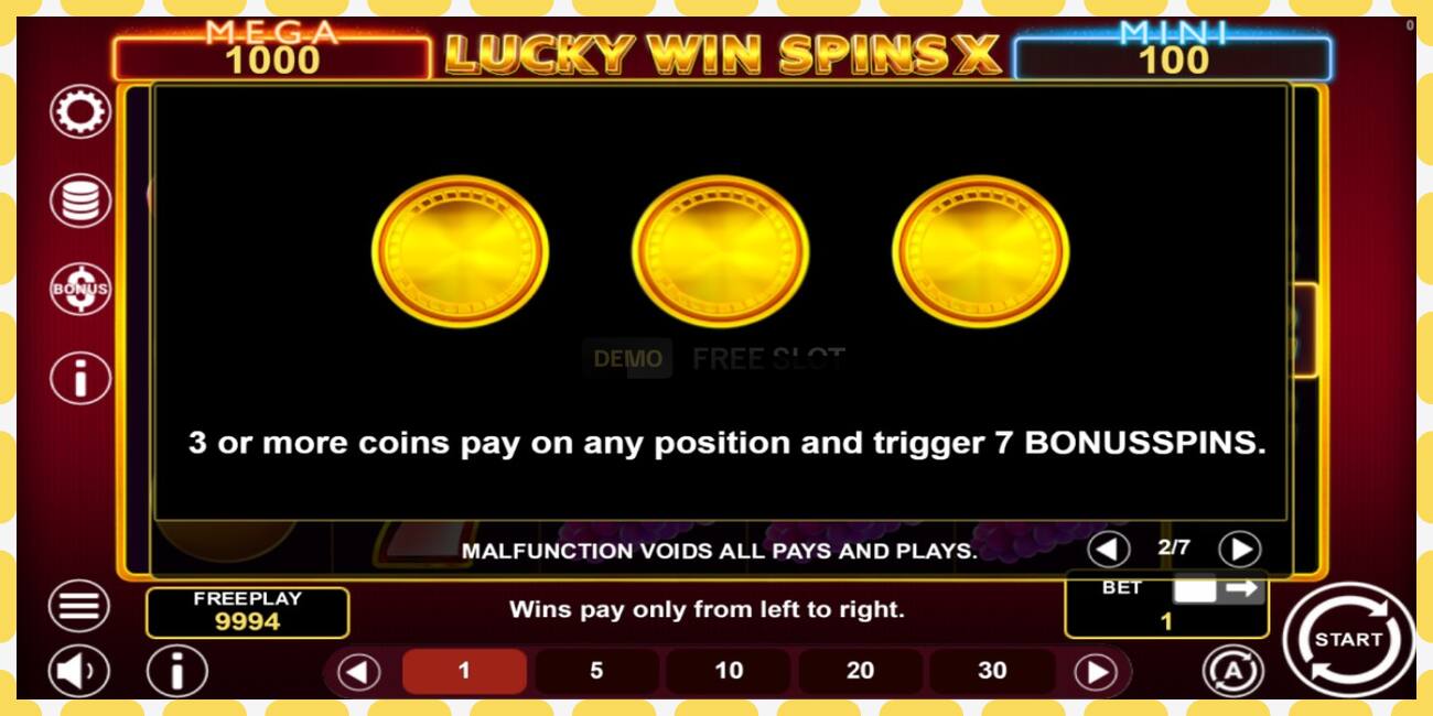 Demo slot Lucky Win Spins X free and without registration, picture - 1