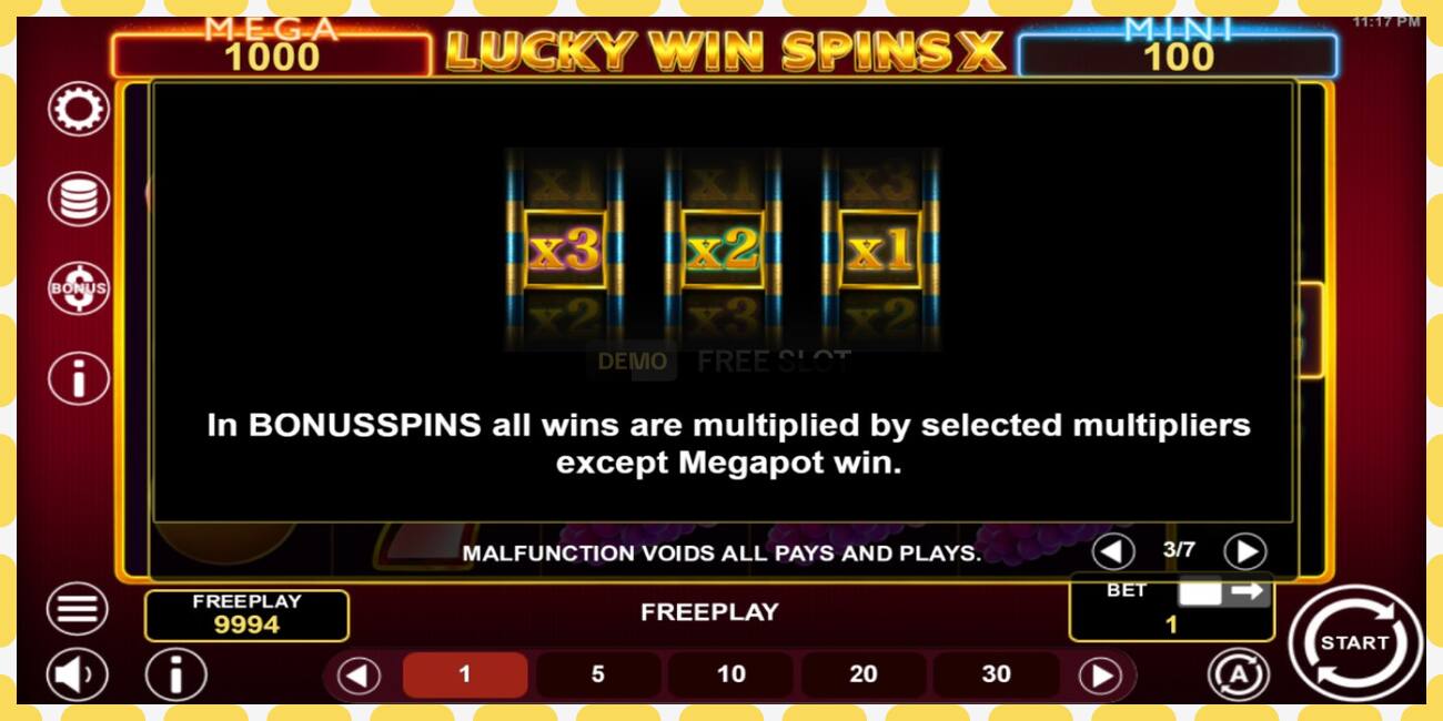 Demo slot Lucky Win Spins X free and without registration, picture - 1