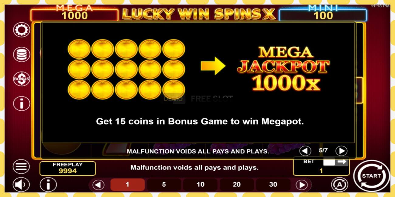 Demo slot Lucky Win Spins X free and without registration, picture - 1