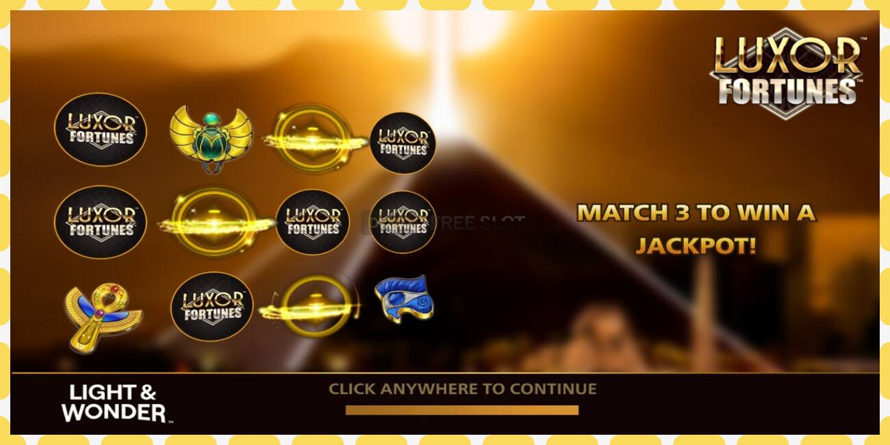 Demo slot Luxor Fortunes free and without registration, picture - 1