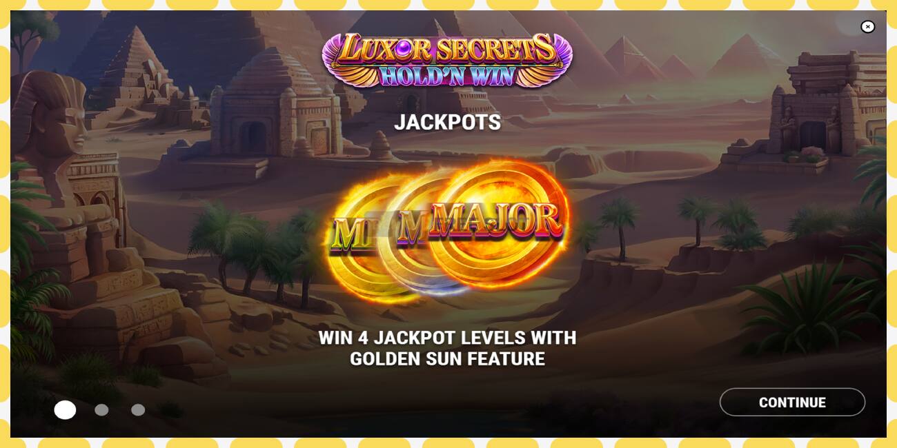 Demo slot Luxor Secrets Holdn Win free and without registration, picture - 1