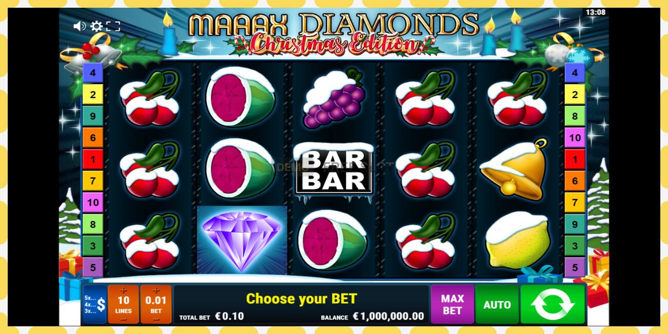 Demo slots Maaax Diamonds bezmaksas un bez reģistrācijas, attēlu - 1