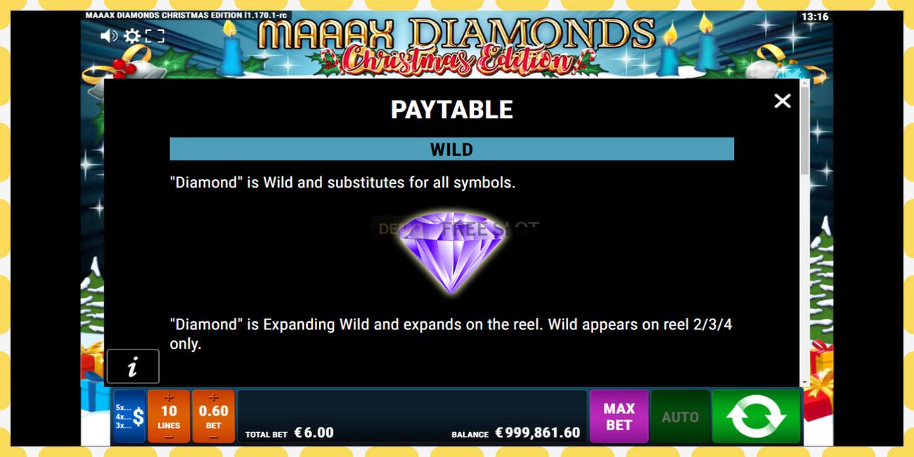 Demo slots Maaax Diamonds bezmaksas un bez reģistrācijas, attēlu - 1