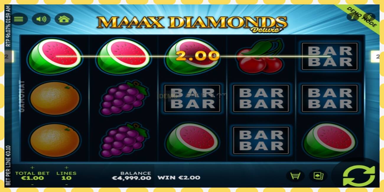 डेमो स्लट Maaax Diamonds Deluxe नि: शुल्क र दर्ता बिना, चित्र - १