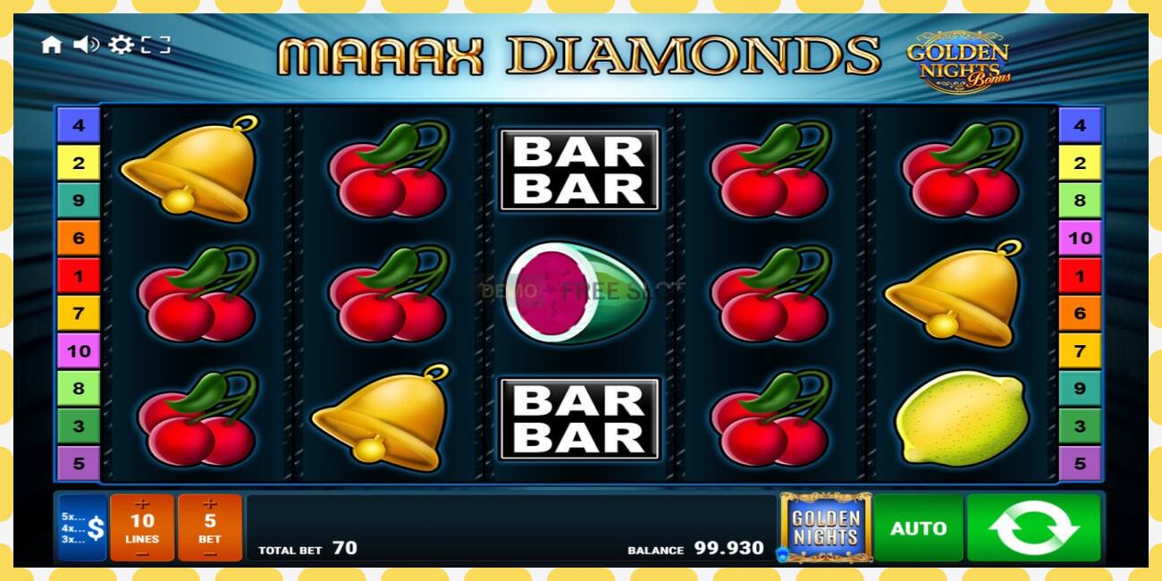 Demo slot Maaax Diamonds Golden Nights free and without registration, picture - 1