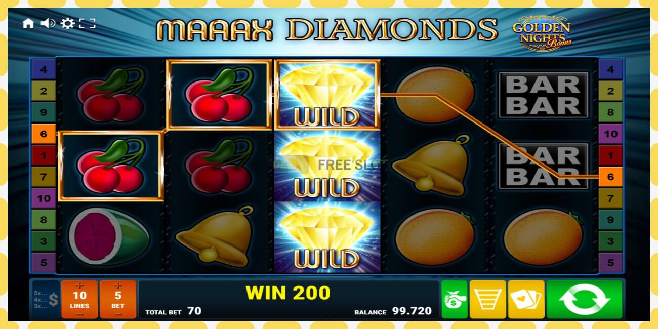 Demo slot Maaax Diamonds Golden Nights free and without registration, picture - 1