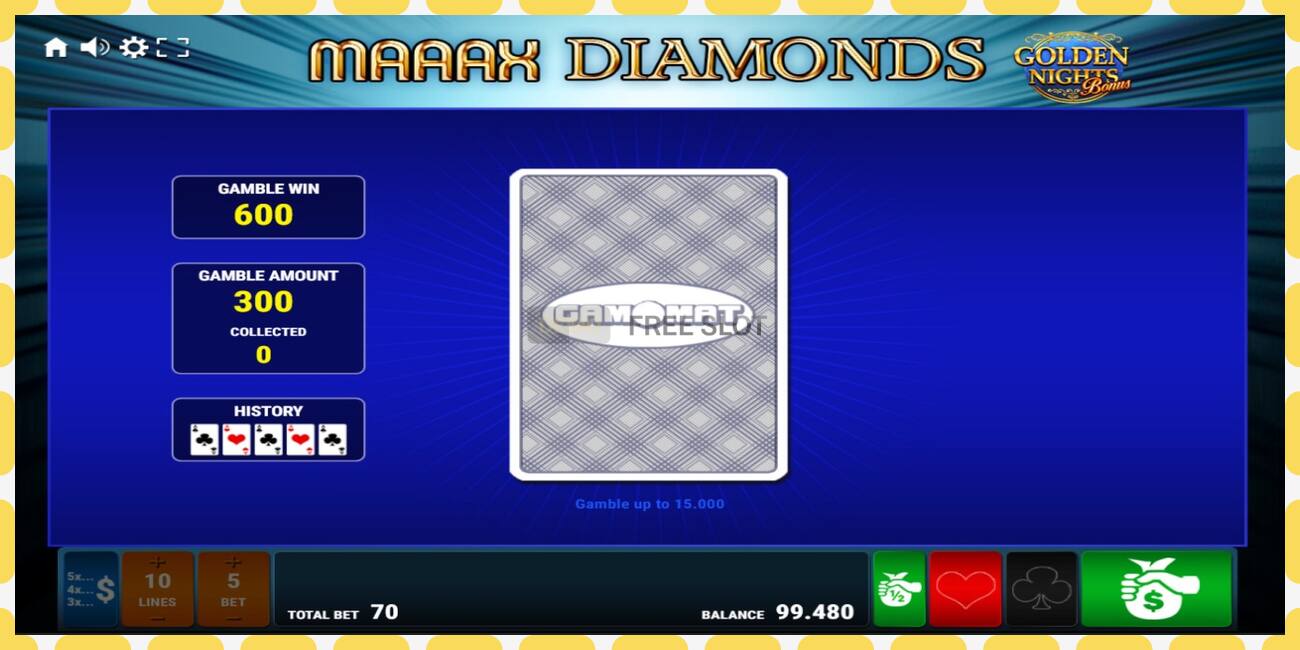 Demo slot Maaax Diamonds Golden Nights free and without registration, picture - 1