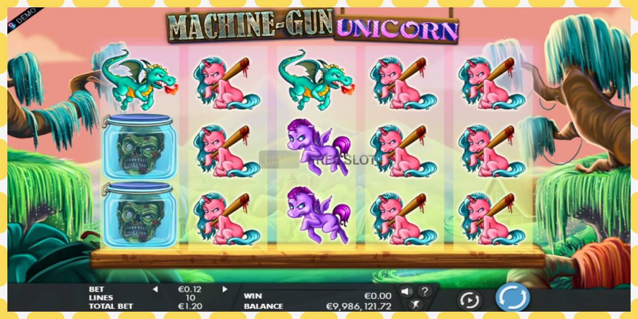 រន្ធដោតសាកល្បង Machine Gun Unicorn ឥតគិតថ្លៃនិងដោយគ្មានការចុះឈ្មោះ, រូបភាព - ១