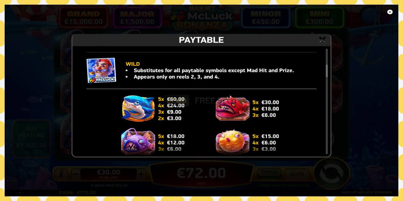 Demo slot Mad Hit McLuck Bonanza free and without registration, picture - 1