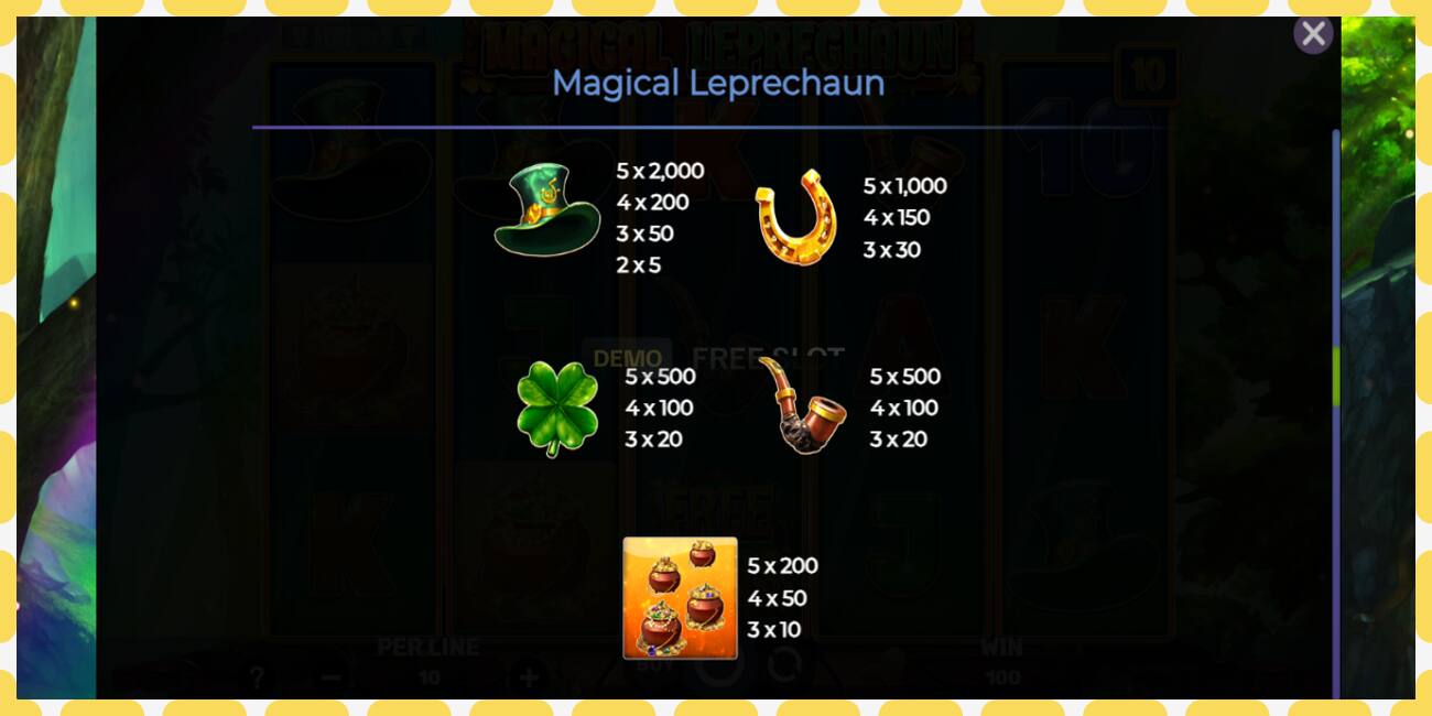 Демо слот Magical Leprechaun бекер жана каттоосуз, сүрөт - 1