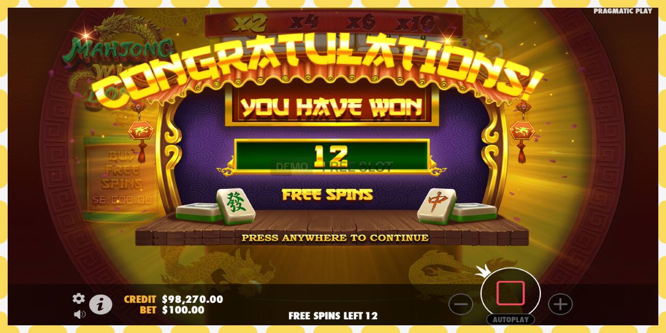 Demo slot Mahjong Wins Bonus free and without registration, picture - 1