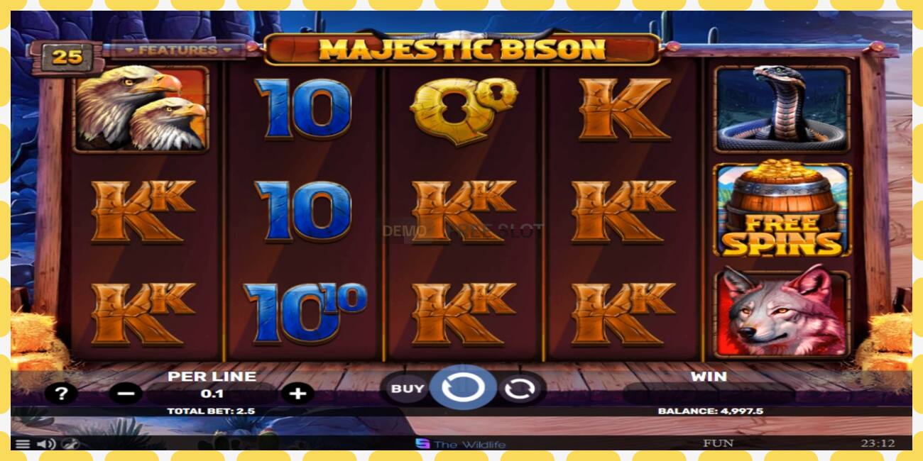 Demo slot Majestic Bison free and without registration, picture - 1