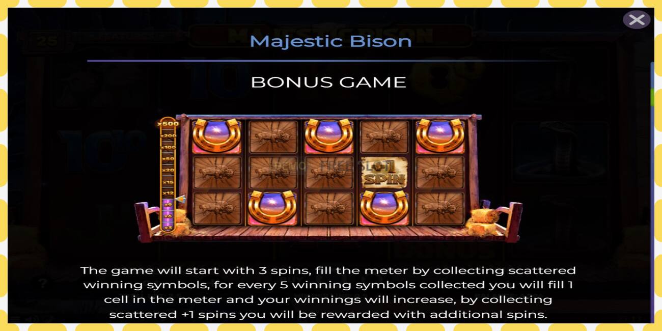 Demo slot Majestic Bison free and without registration, picture - 1