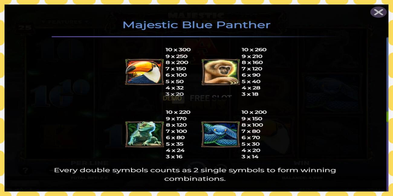 Demo slot Majestic Blue Panther free and without registration, picture - 1