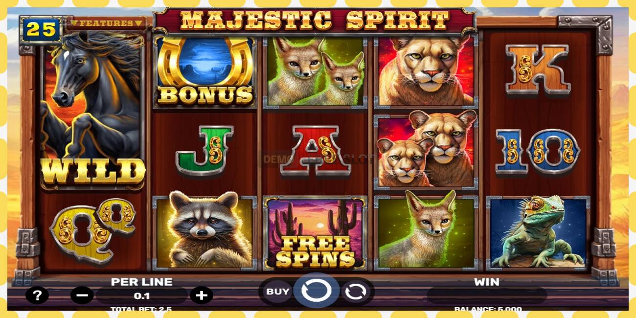 Demo slot Majestic Spirit free and without registration, picture - 1