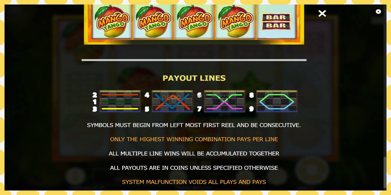 Demo slot Mango Tango free and without registration, picture - 1