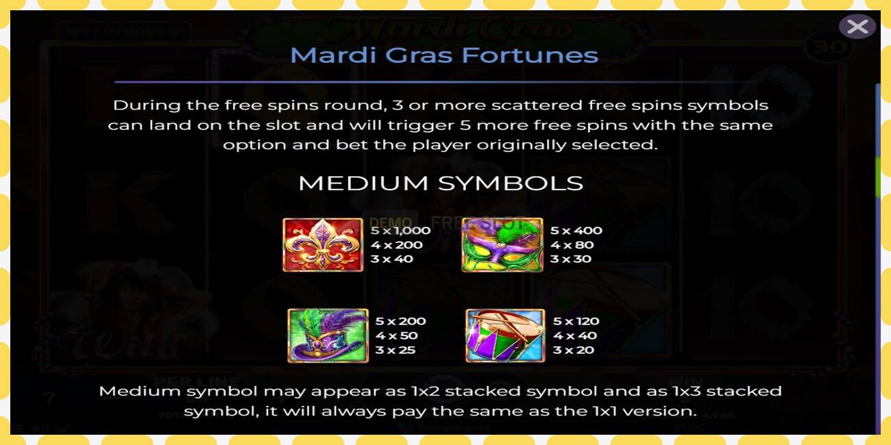 Демо слот Mardi Gras Fortunes бесплатно и без регистрации, картинка - 1