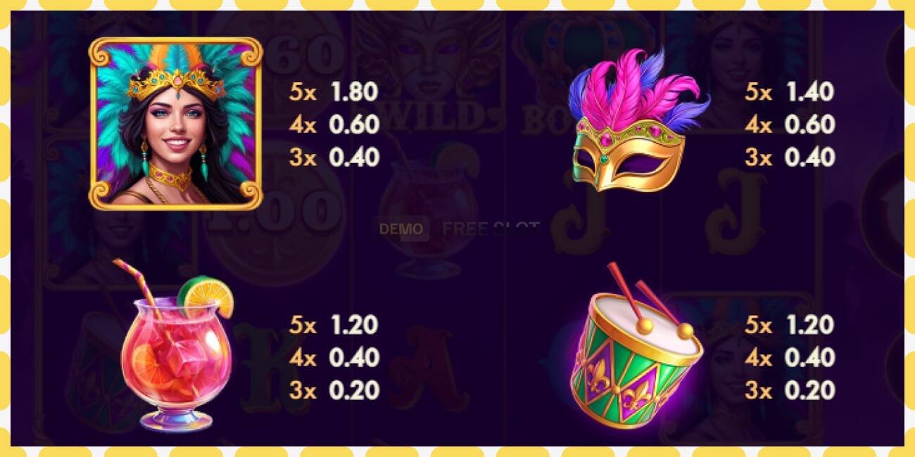 Demo slot Mardi Gras Queen free and without registration, picture - 1