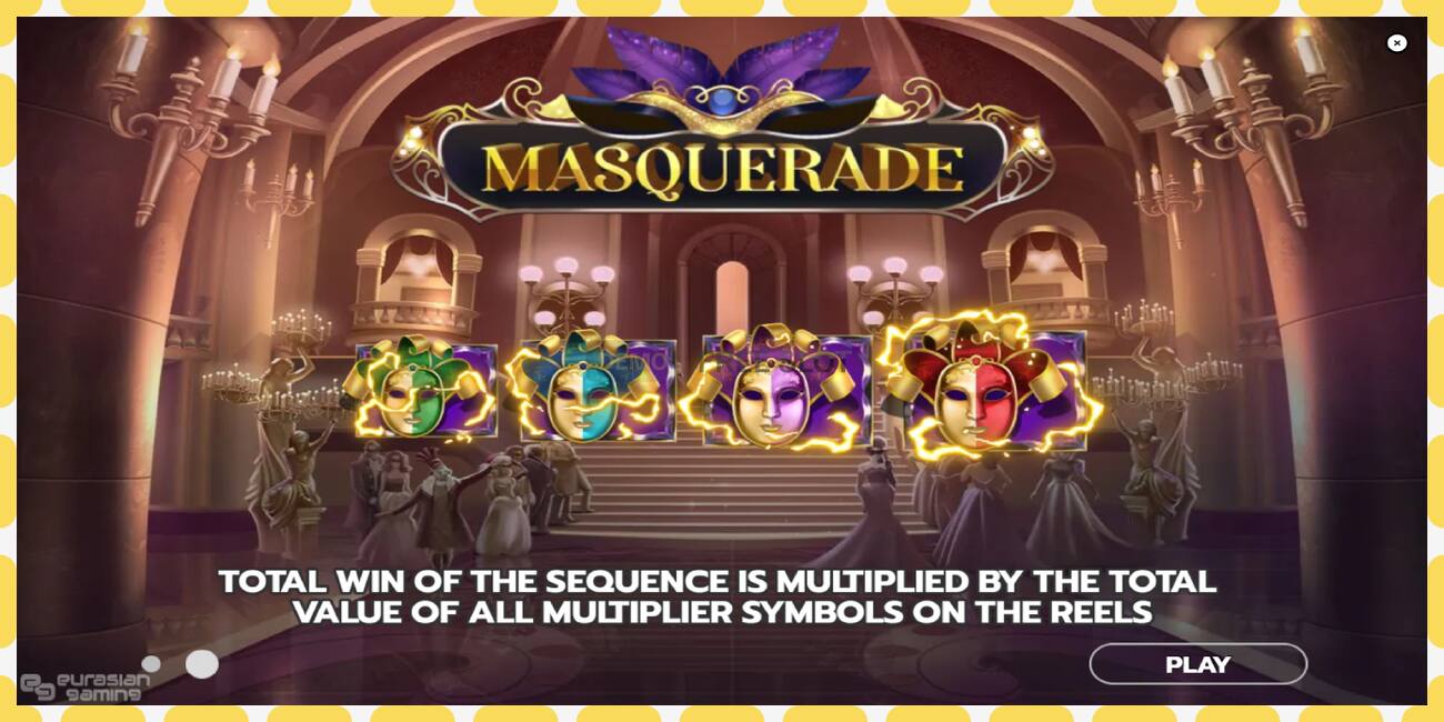 Demo slot Masquerade free and without registration, picture - 1