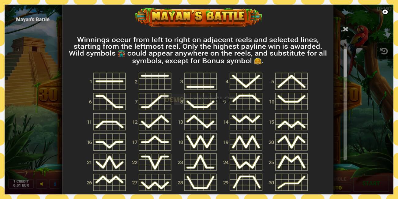 დემო სლოტი Mayans Battle უფასო და რეგისტრაციის გარეშე, სურათი - 1