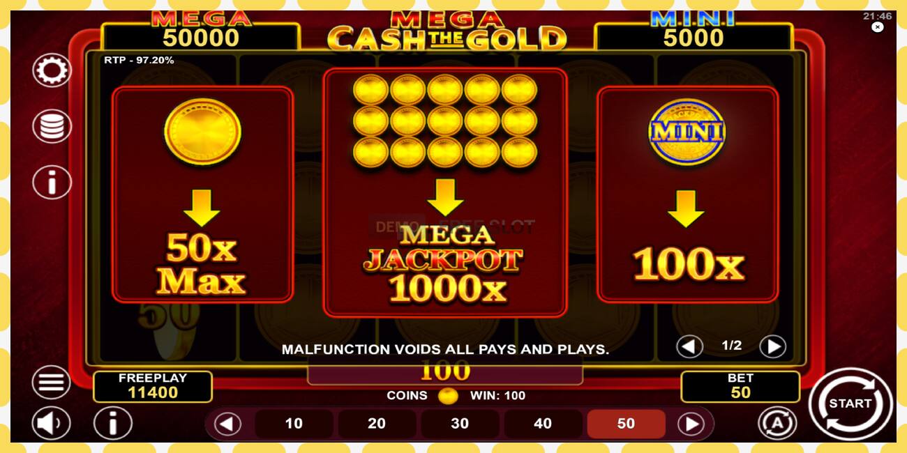 Demo slot Mega Cash The Gold free and without registration, picture - 1