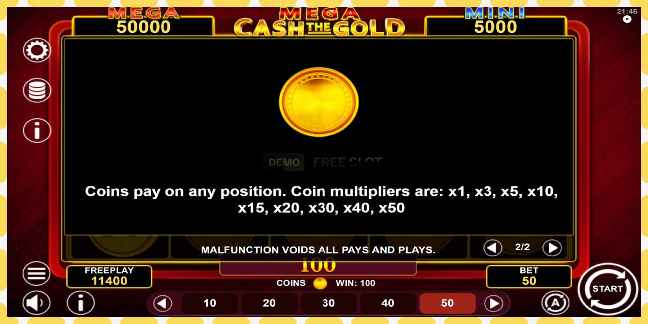 Demo slot Mega Cash The Gold free and without registration, picture - 1