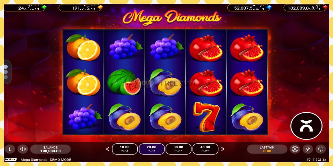 Yanayopangwa demo Mega Diamonds bure na bila usajili, picha - 1