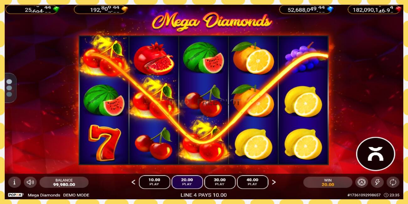 Yanayopangwa demo Mega Diamonds bure na bila usajili, picha - 1