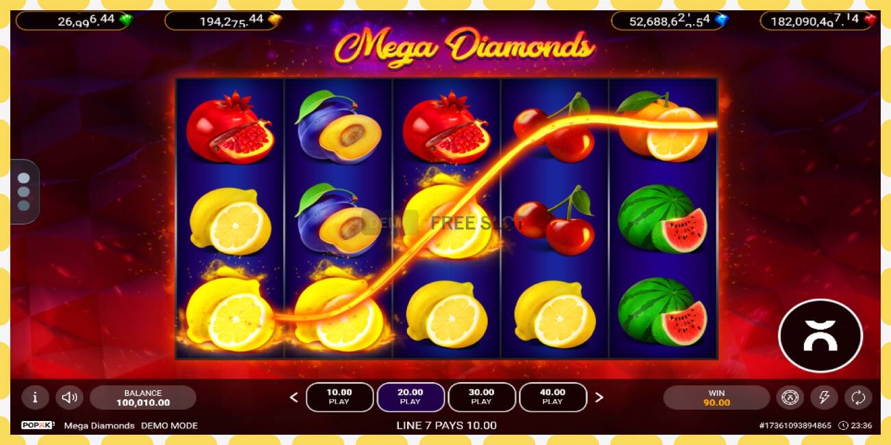 Yanayopangwa demo Mega Diamonds bure na bila usajili, picha - 1