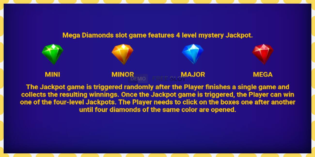 Yanayopangwa demo Mega Diamonds bure na bila usajili, picha - 1