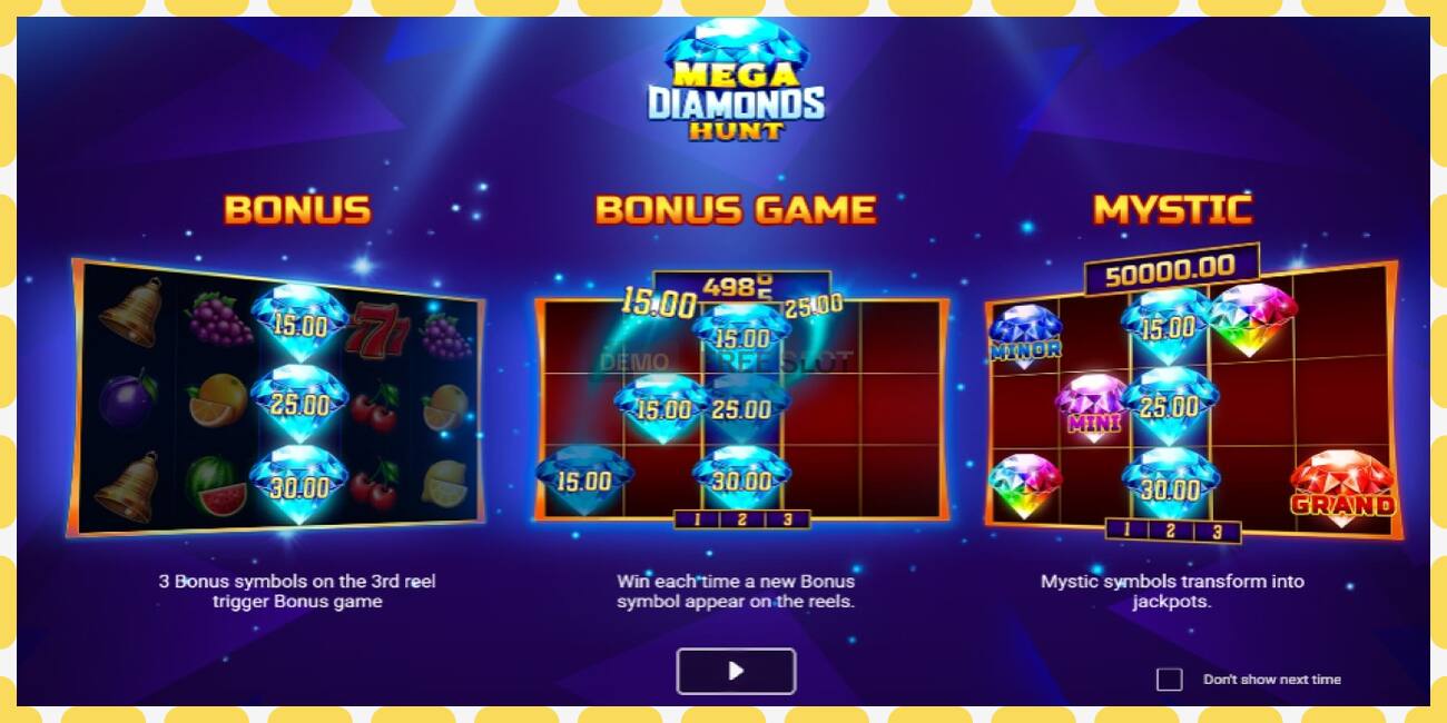 Demo-spor Mega Diamonds Hunt gratis og uten registrering, bilde - 1