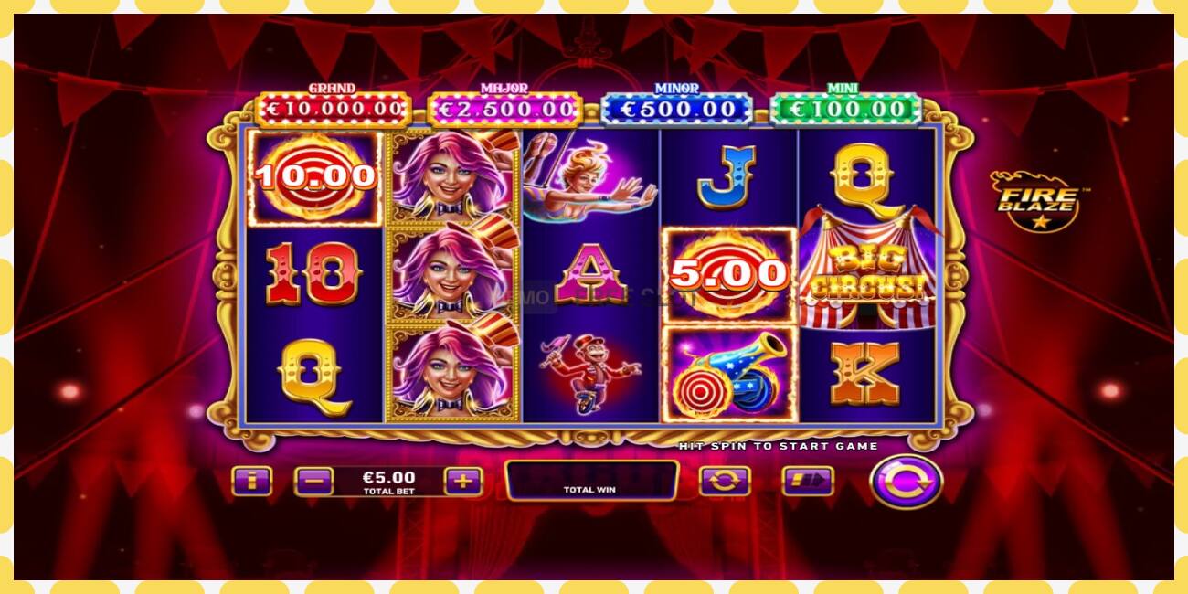 Demo slot Mega Fire Blaze: Big Circus free and without registration, picture - 1